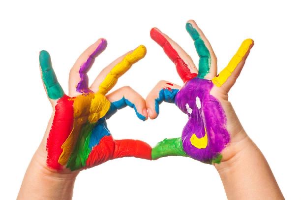 Painted hands